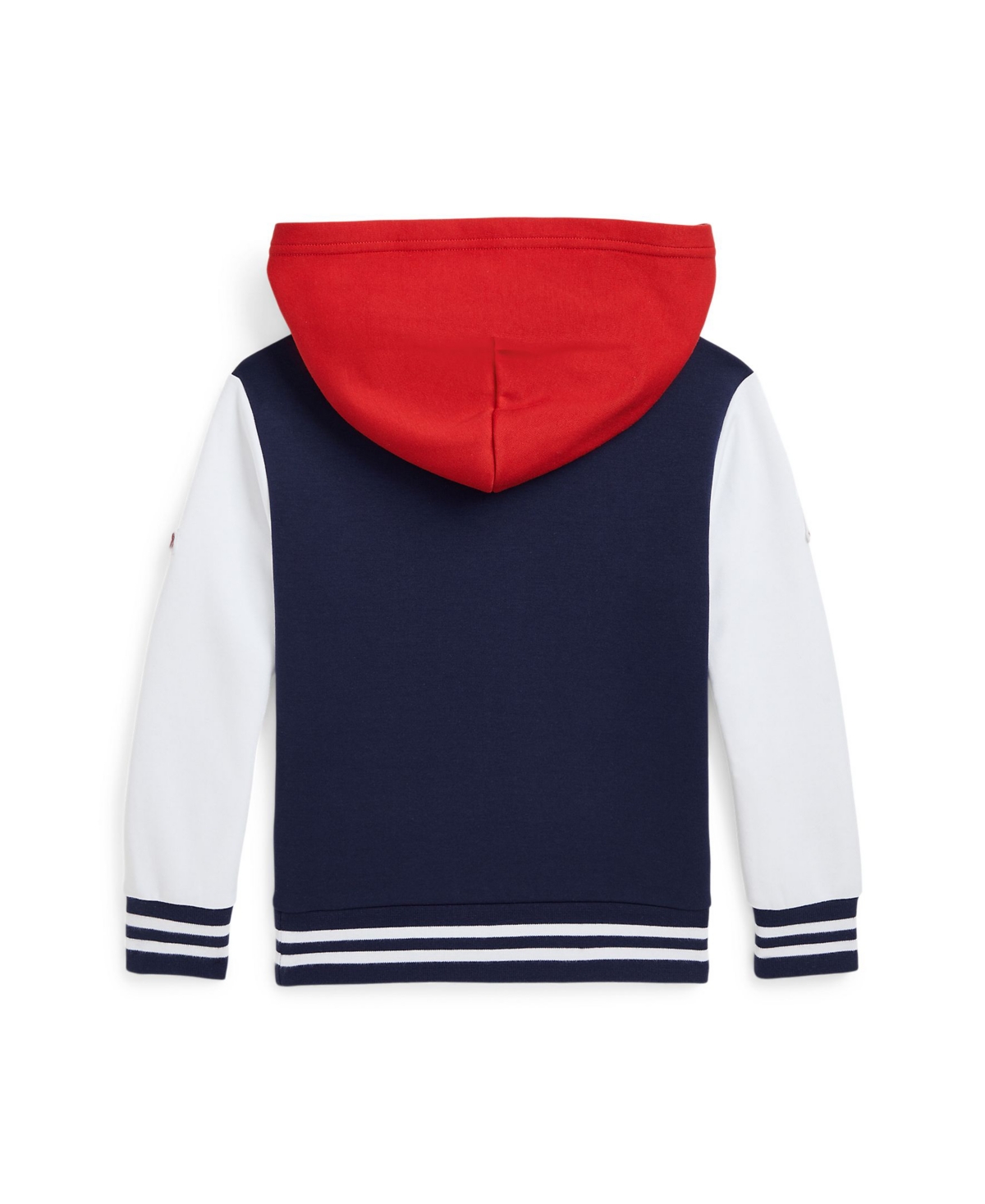 Polo Ralph Lauren Big Boys Baseball-logo Double-knit Hoodie In Refined Navy Multi,c7949