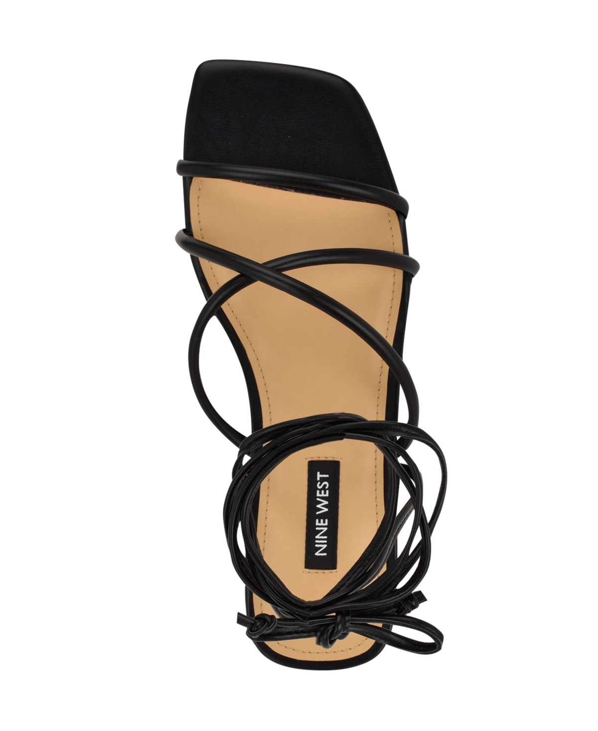 Nine West Mikila Ankle Wrap Sandal In Black