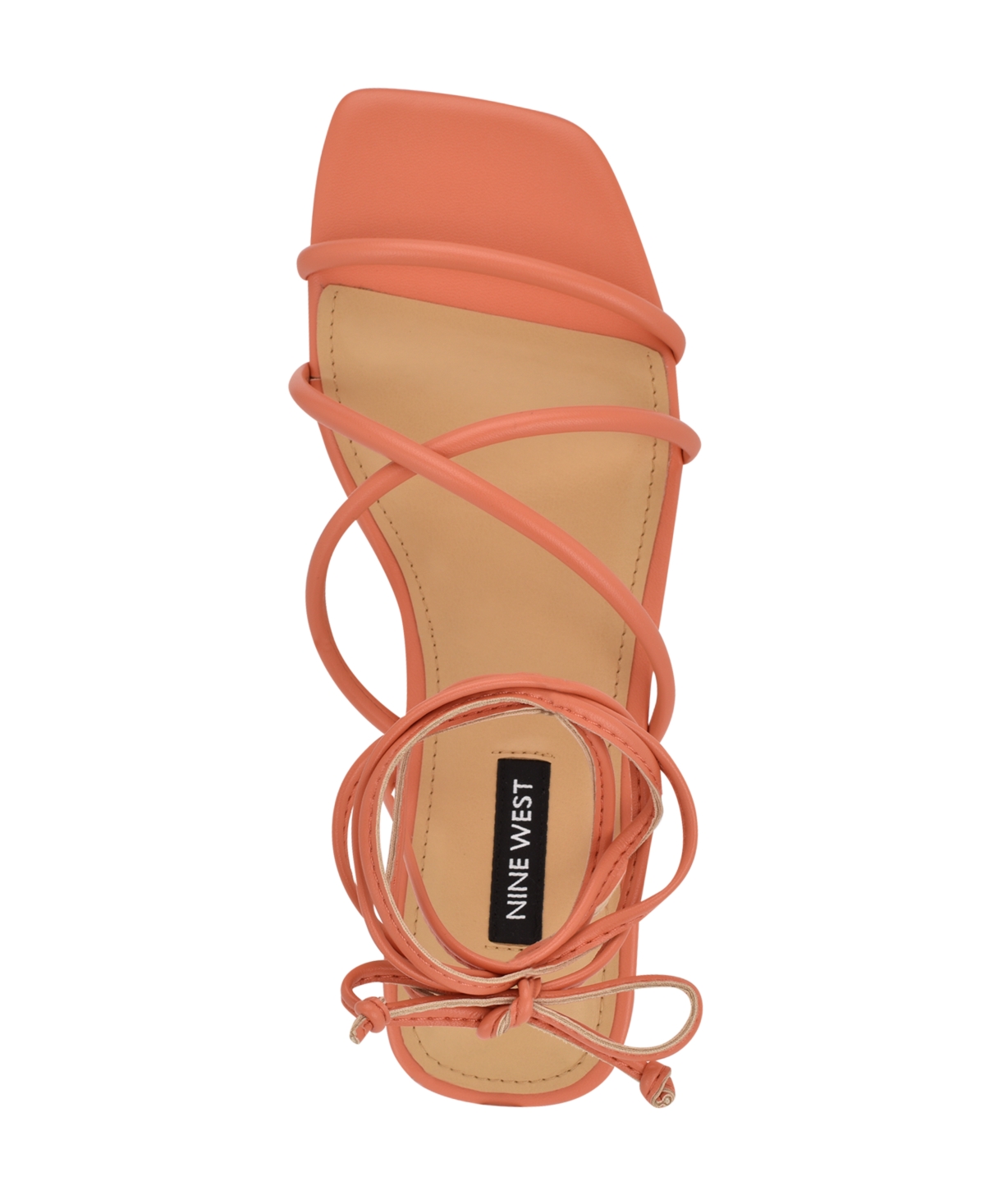 Nine West Mikila Ankle Wrap Sandal In Orange