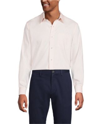Men's Pattern No Iron Supima Pinpoint Straight Collar Dress Shirt