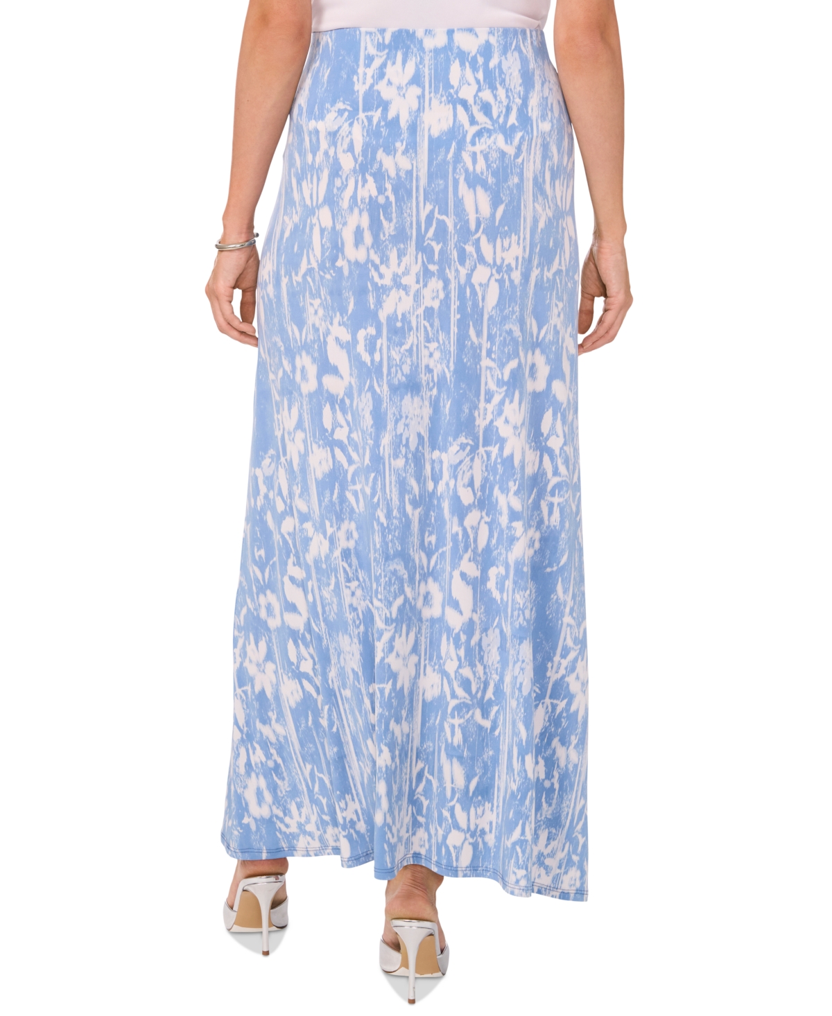 Vince Camuto Women's Abstract-print A-line Maxi Skirt In Lake Breeze
