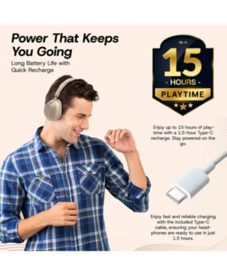 GabbaGoods Aura Over Ear Bluetooth Noise Reduction Headphones