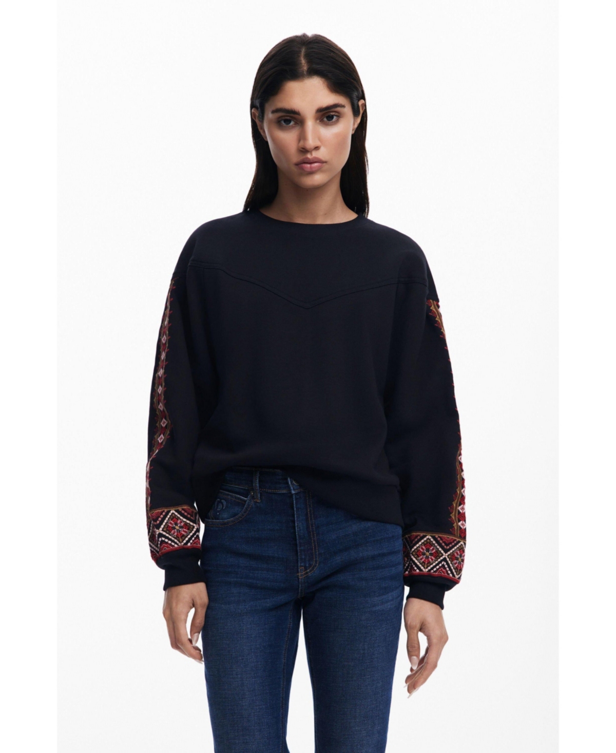 Women's Ethnic sweatshirt - Black