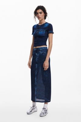 Women's Denim effect T-shirt