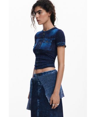 Women's Denim effect T-shirt