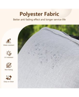 Outdoor Swivel Rocking Chairs Set, Patio Furniture Set with 50,000 BTU Rectangular Propane Fire Pit Table, 7 Pieces High Back Conversation Sofa and Side Table