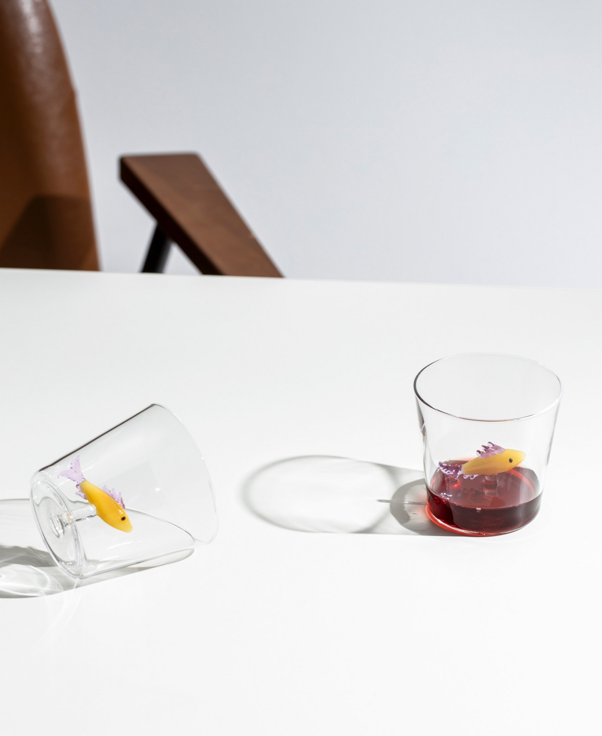 Ichendorf Marine Garden Sardine Tumblers, 11.8 Oz, Set Of 2 In Amber