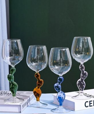 Desert Plants Cactus Stemmed Glass, 11.8 oz. 