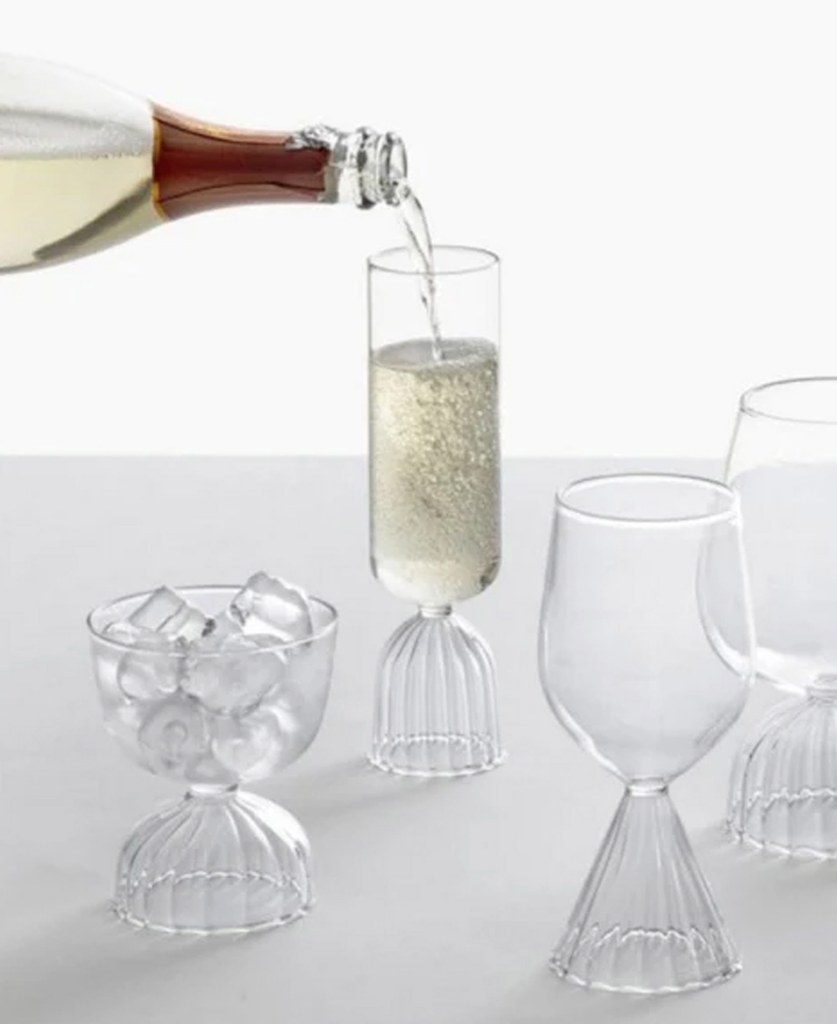 Ichendorf Tutu Flute Glass, 8.5 Oz. In Clear