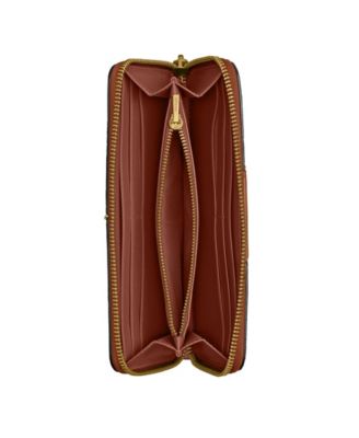 Essential Slim Accordion Signature Canvas Zip Around Wallet 