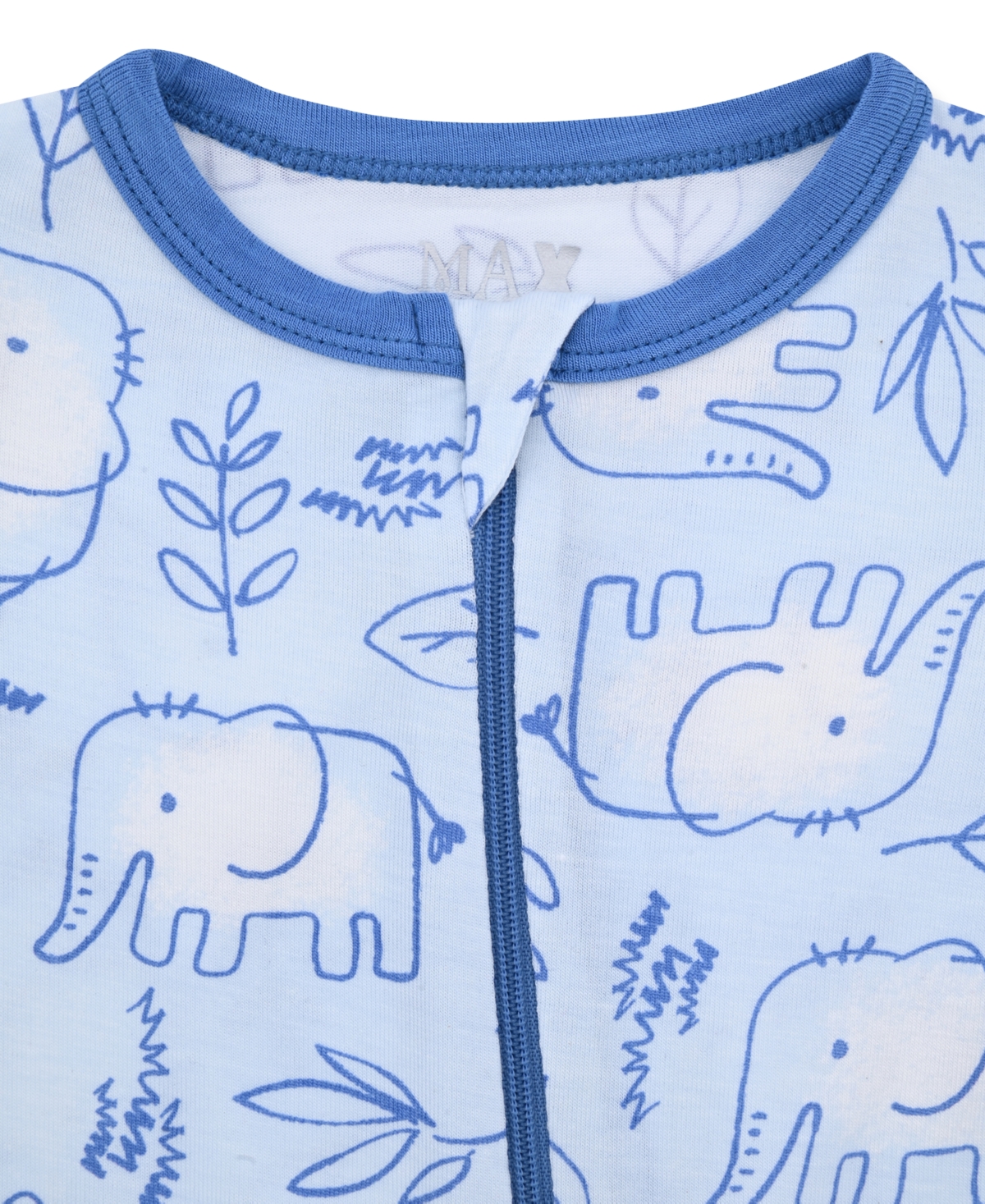 Max & Olivia Baby Boys 2-piece Print Footie And Hat Set In Blue