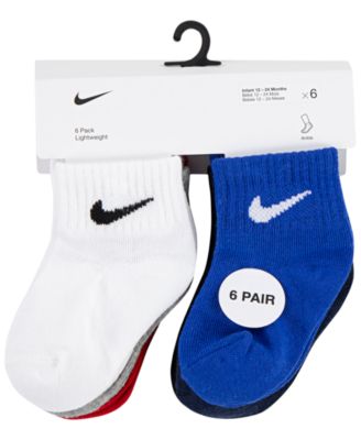 Baby Swoosh Ankle Socks, Pack of 6