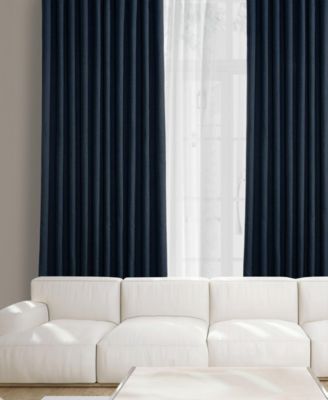 Extra Wide Textured Faux Linen Room Darkening Curtain