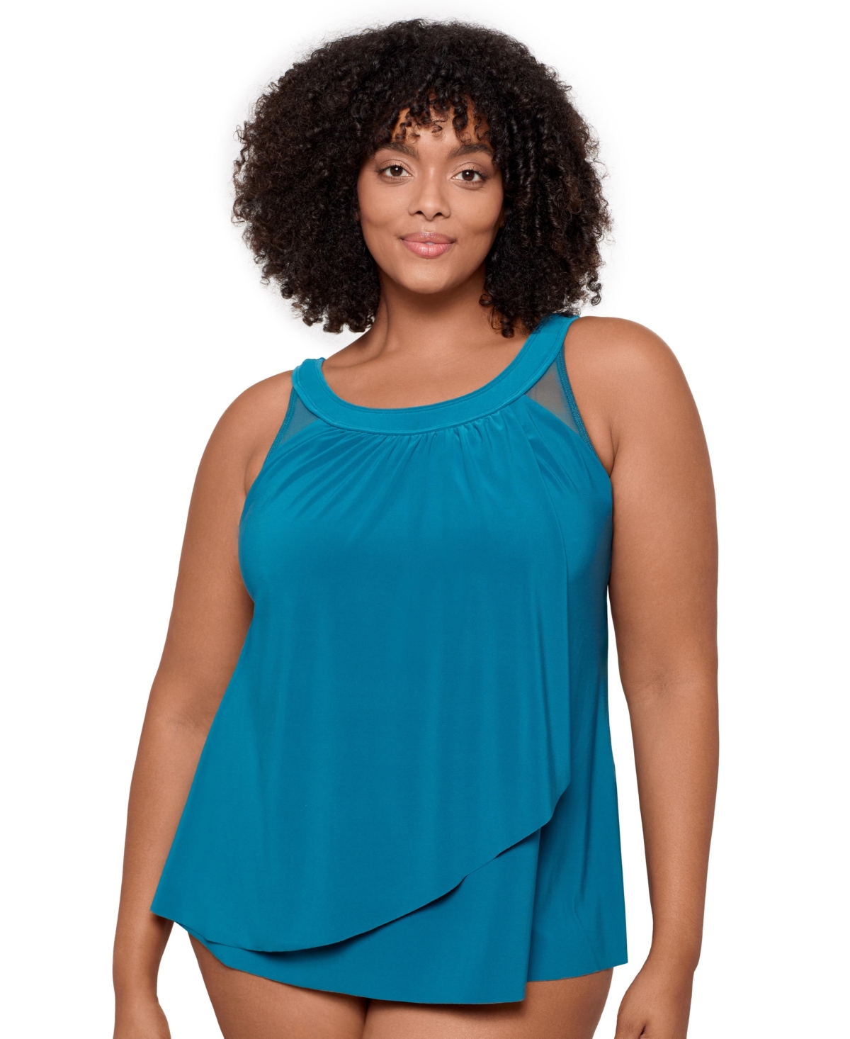 Women's Illusionists Ursula Tankini Top - Black