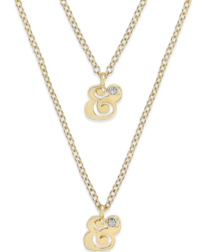kate spade new york 12k Gold-Plated Ampersand Layer Pendant Necklace &  Reviews - Fashion Jewelry - Jewelry & Watches - Macy's