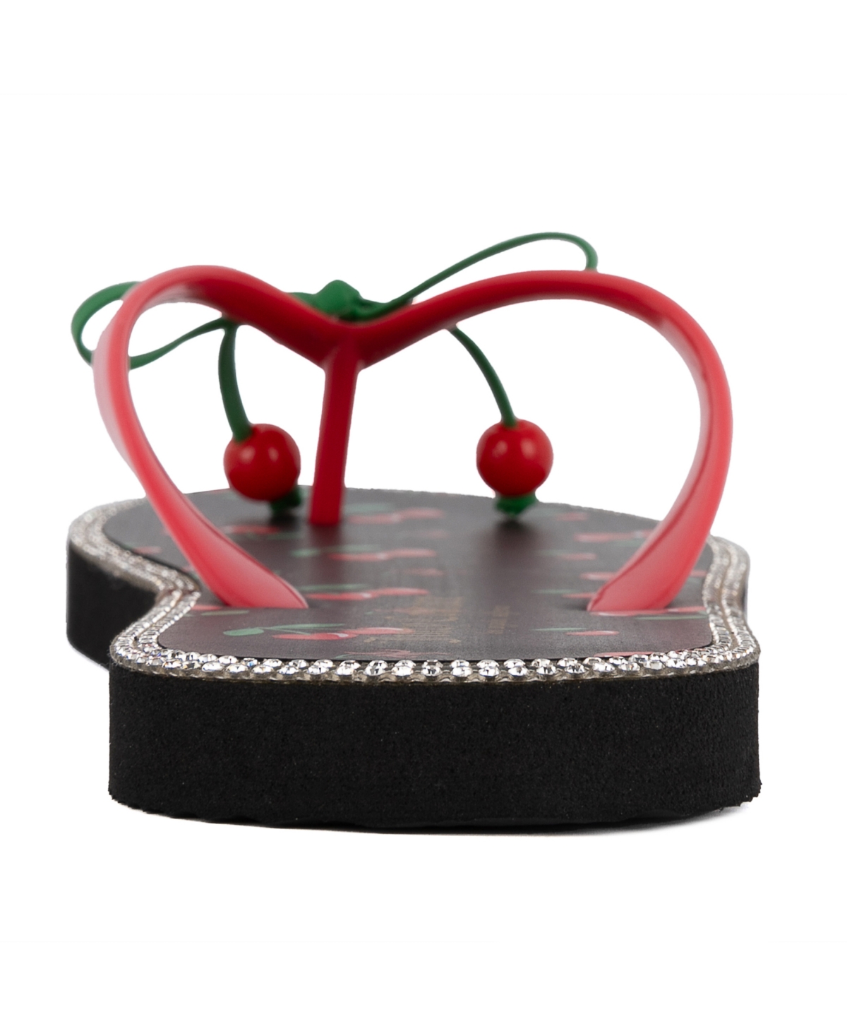 Shop Juicy Couture Women's Slurpy Fruity Flip Flops In Black,cherries
