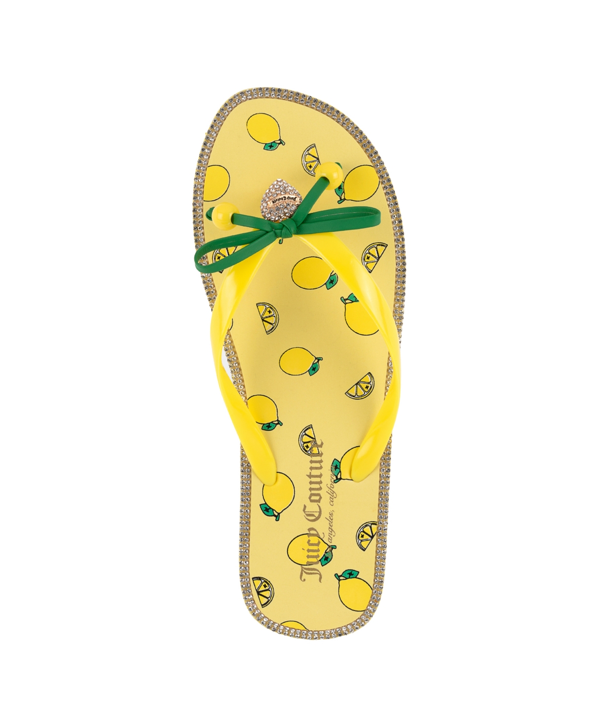 Juicy Couture Women's Slurpy Fruity Flip Flops In Yellow,lemons