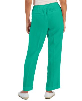 Petite 100% Linen Drawstring Pants, Created for Macy's