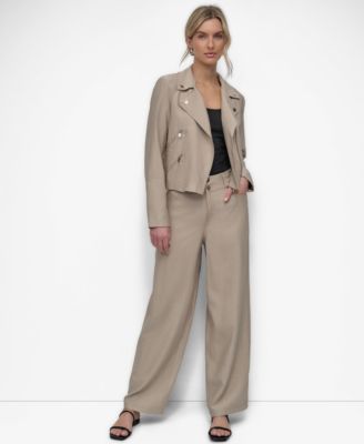 Women's Zipper Detailed Crinkle Jacket