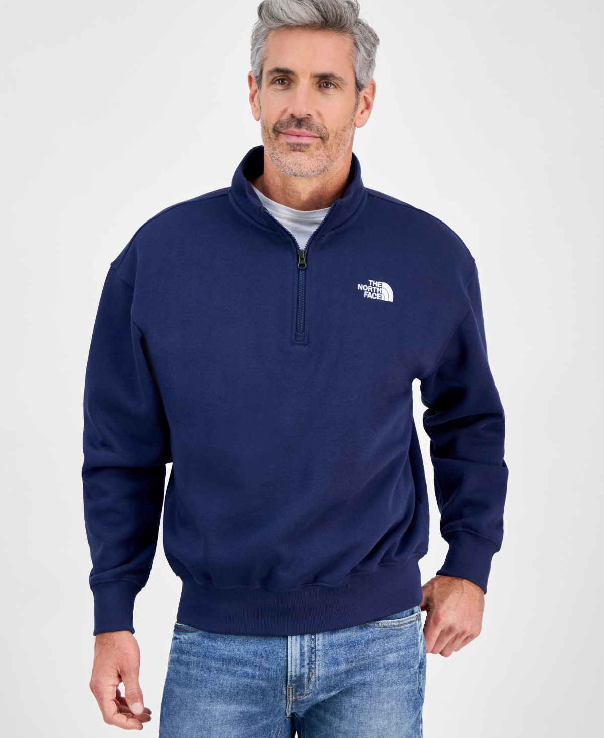 Men's Evolution Quarter-Zip Sweatshirt - White dune