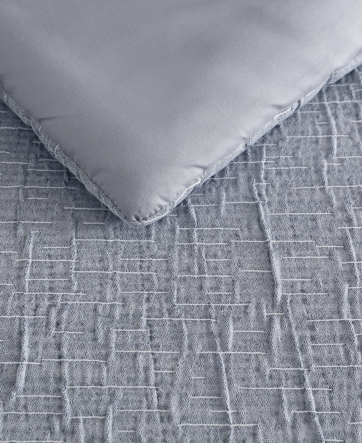 Nautica L Stitch Chambray 3-pc. Comforter Set, King In Gray