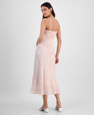 Women's Shirred Midi Slipdress, Exclusively at Macy's