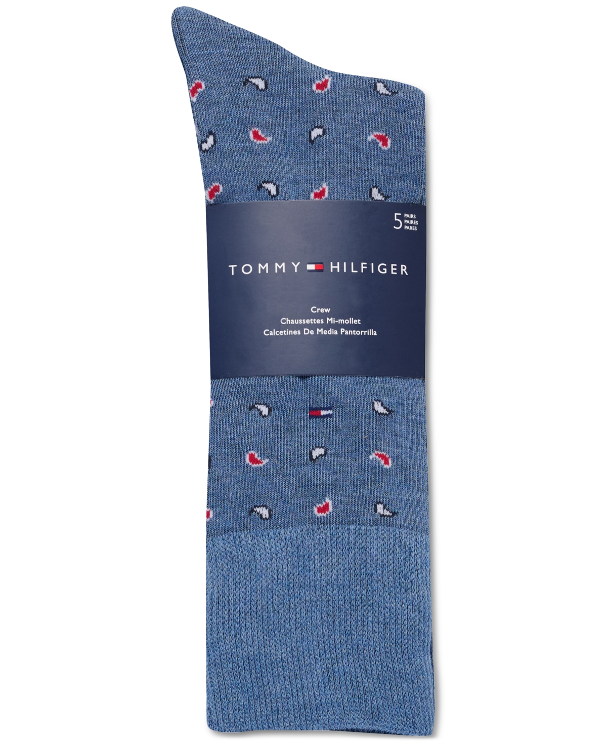 TOMMY HILFIGER MEN'S 5-PK. RUGBY CREW SOCKS 