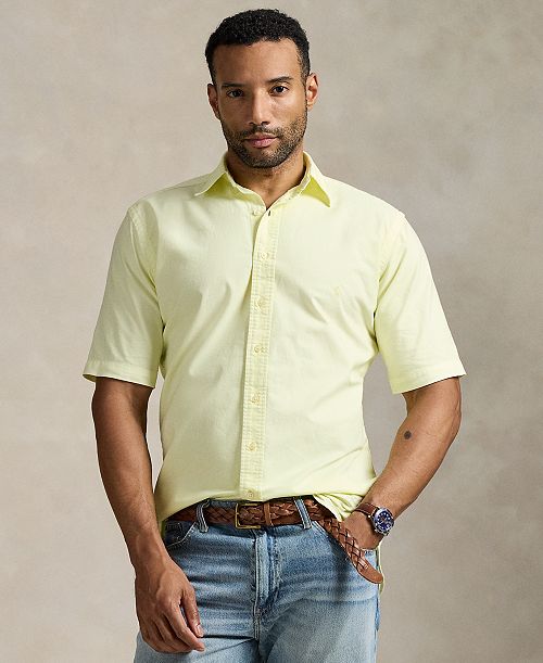 alfani Polo Ralph Lauren Men's Big & Tall Mineral-Dyed Oxford Shirt Men's Fashion & Accessories