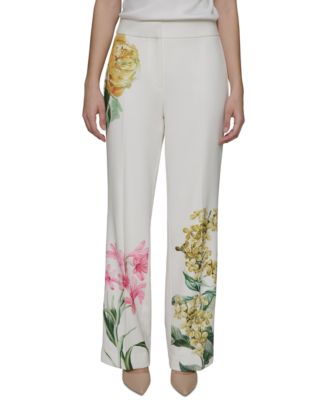 Golden Fields Floral Straight Leg Pants