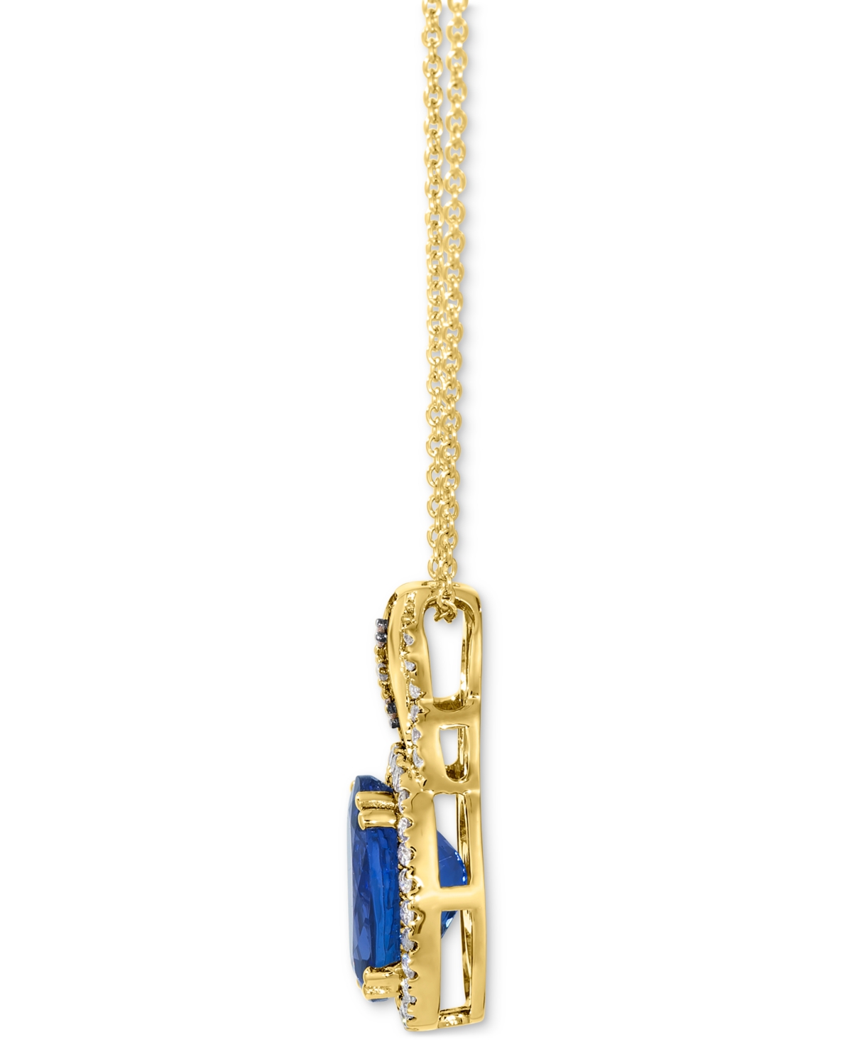 Le Vian Blueberry Tanzanite (2-1/2 Ct. T.w.) & Diamond (1/4 Ct. T.w.) 20" Adjustable Pendant Necklace In 14k In Yellow Gold