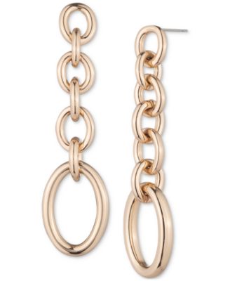 Lauren Ralph Lauren - Gold-Tone Oval Link Chain Drop Earrings