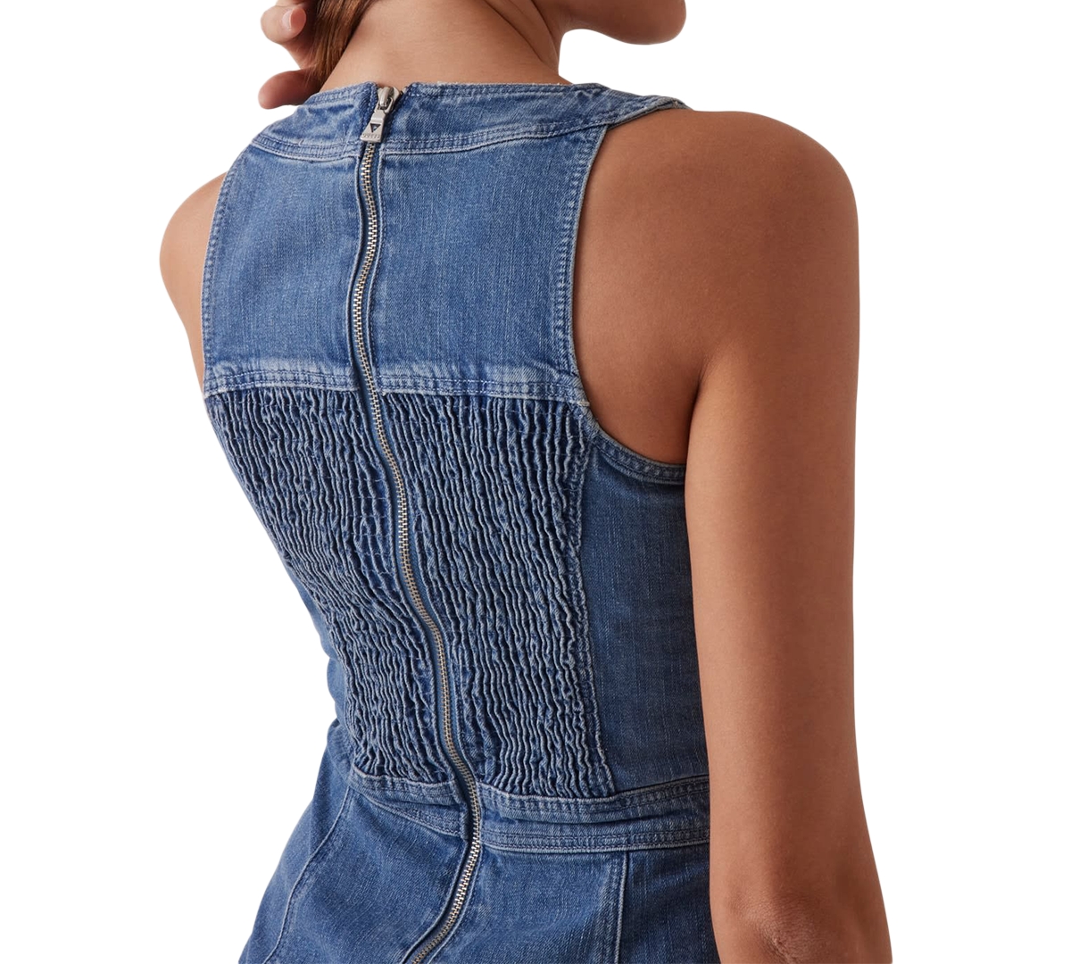 Shop Guess Women's Denim Lace-up Lisbeth Dress
