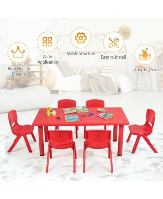 6-pack Kids Plastic Stackable Classroom Chairs