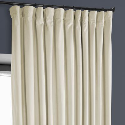 Extra Wide Heritage Plush Velvet Room Darkening Curtain