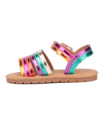 Big Girls Rainbow Daze Slide Sandals