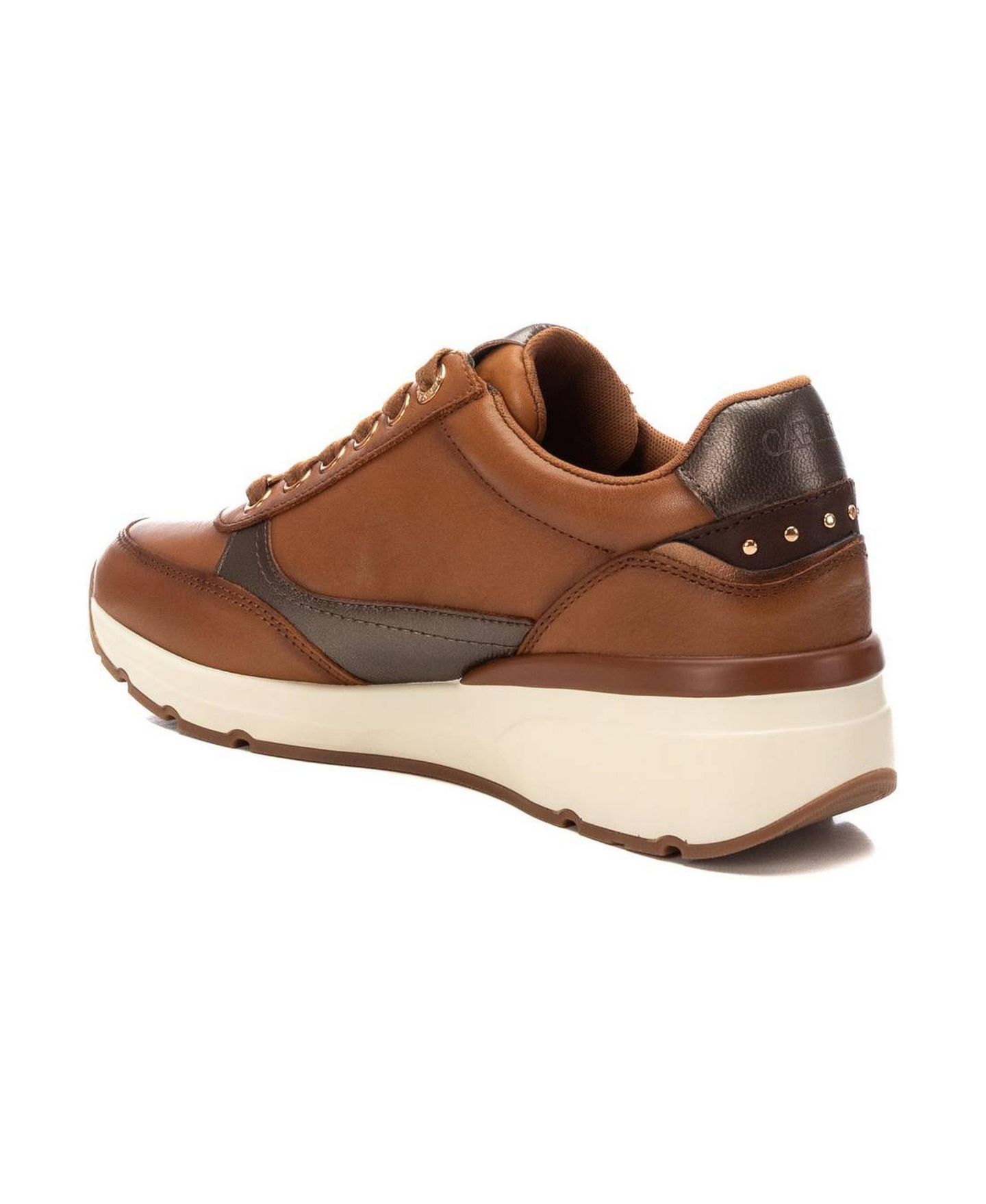 Женские кроссовки XTI Carmela Collection Leather Casual, цвет: Верблюжий — фото 3