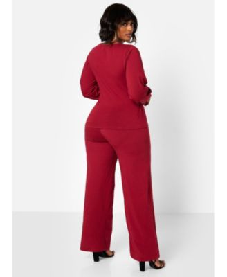 Plus Size Women's No Exceptions Cotton Wide Leg Pants