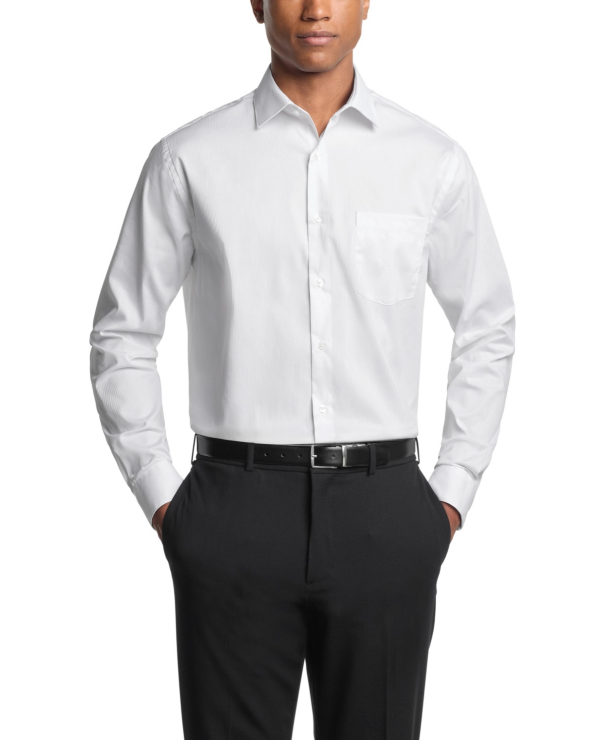 VAN HEUSEN MEN'S REGULAR FIT EVERYDAY DEFENSE DRESS SHIRT 