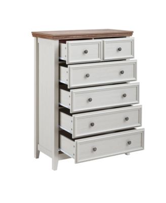 Modern 6-Drawer Dresser, Living Room Storage Cabinet, Farmhouse Organizer