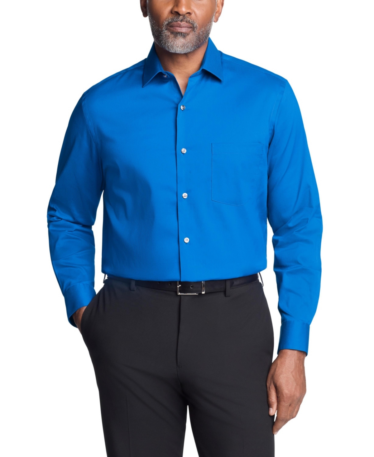 Men's Regular Fit Everyday Defense Dress Shirt - Lapis Blue
