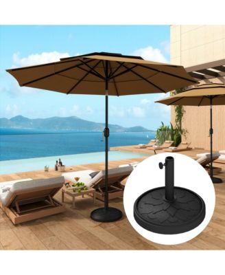 Round Patio Umbrella Base, 26 lbs Resin Umbrella Sd,