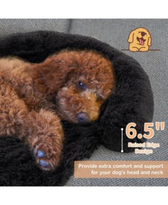 40"x 35"x 26" Plush Calming Dog Couch Bed with Anti-Slip Bottom