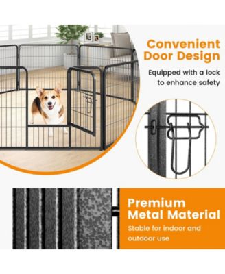 8 Panel 24 Inch Height Pet Fence Indoor Outdoor