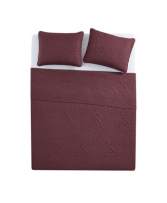 Solomun Pinsonic Damask 3-Pc. Quilt Set, King