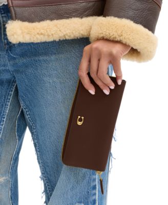COACH - Slim Accordion Leather Zip-Around Wallet