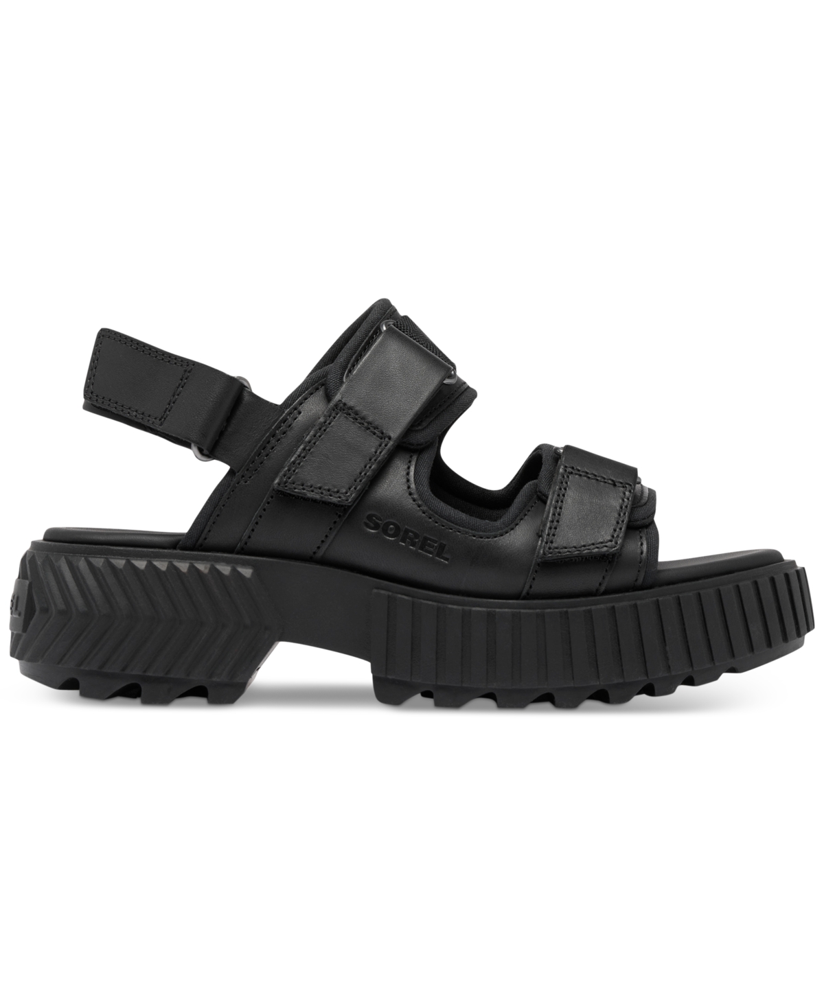 Sorel Ona Sporty Dual-grip Slingback Sandals In Black,black