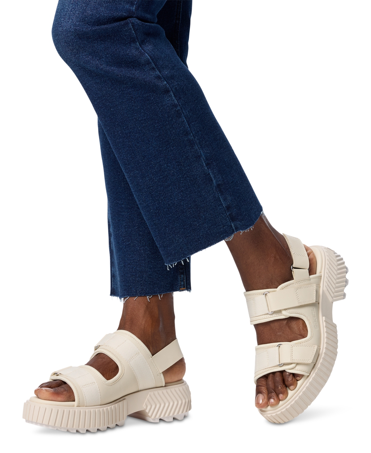 Sorel Ona Ave Multistrap Mid Sandal In Chalk,chalk