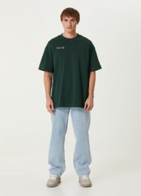 Men's Cotton Oversized Tee With Emboss Detail