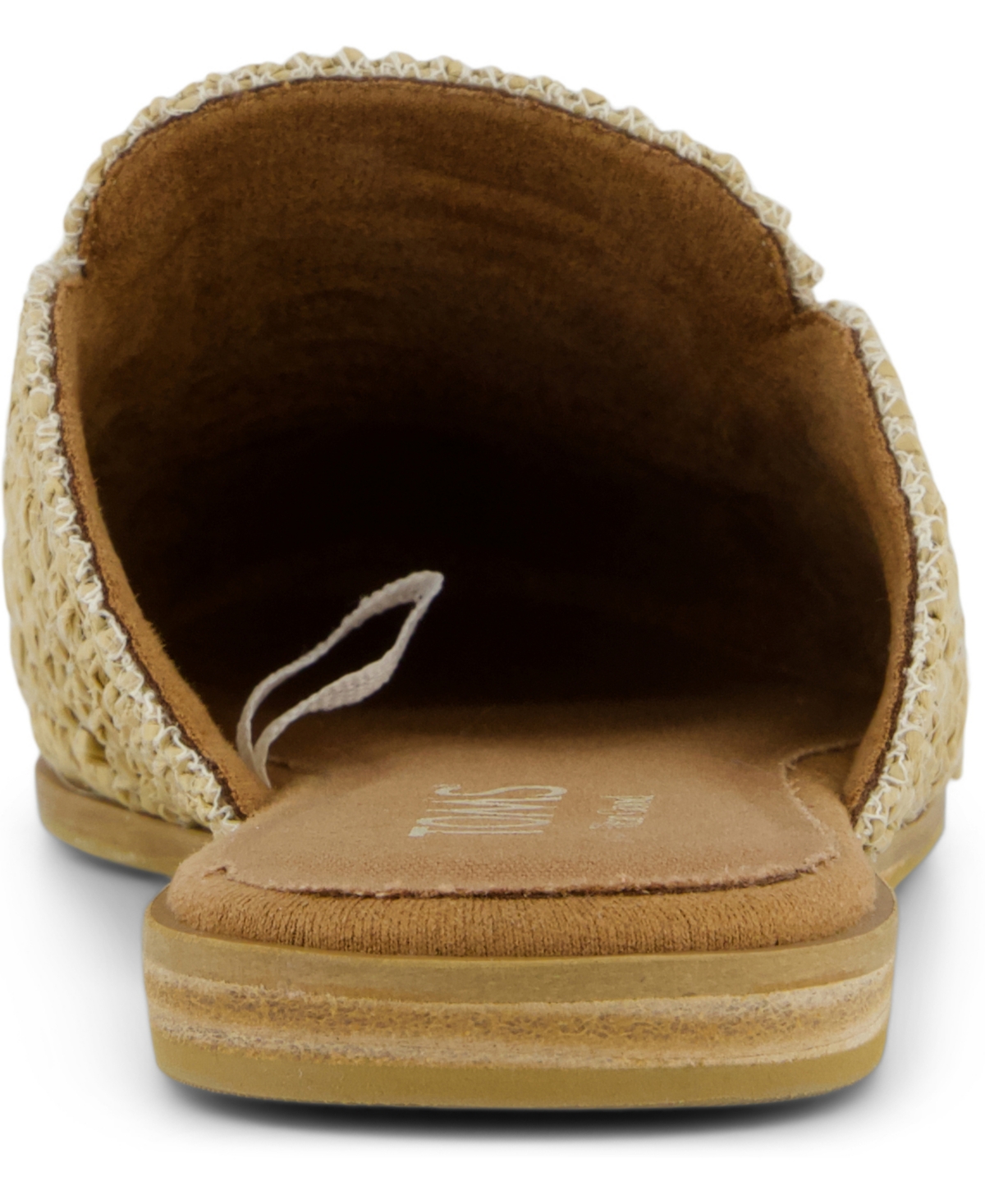 Toms Jade Mule In Almond Engineered Raffia