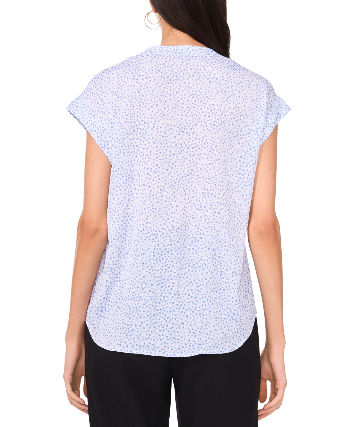 VINCE CAMUTO WOMEN'S SPLIT-NECK CAP-SLEEVE TOP 